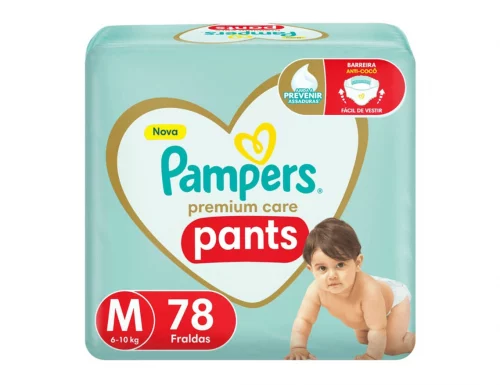 Fralda Pampers Premium Care Pants M 78 Unidades