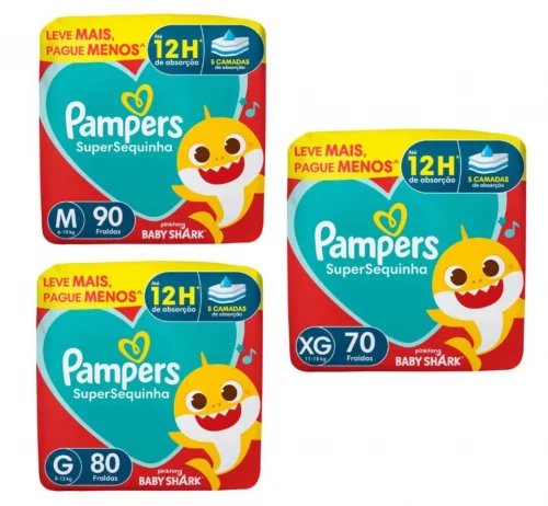 Fralda Pampers Supersequinha
