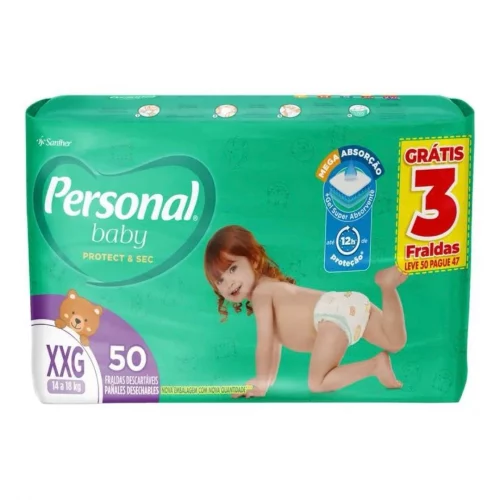 Fralda Personal Baby Protect&Sec XXG 50 unidades