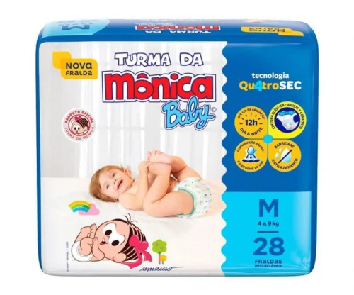 Fralda Turma da Mônica Baby M 28 unidades