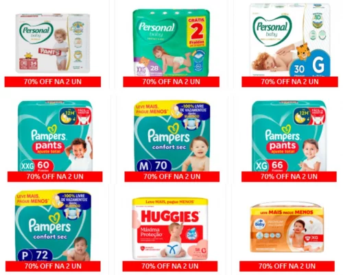 Fraldas no Carrefour com 70% off na 2ª unidade 🏃🏼‍♀️‍➡️