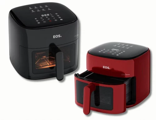 Fritadeira Sem Óleo Air Fryer Eos Chef Gourmet 6.2 Litros Compacta Digital Preto Eaf60p 110v