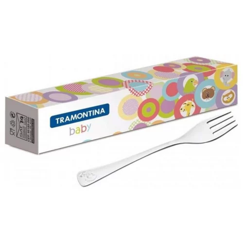 Garfo Infantil Tramontina Baby Friends em Aço Inox