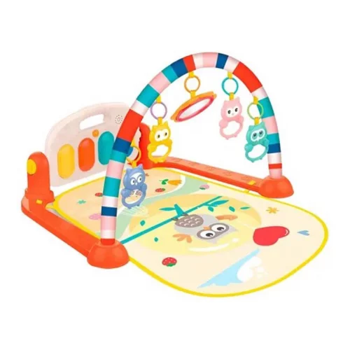 Ginásio Tapete Atividades Bebê Piano Lumi Laranja Maxi Baby