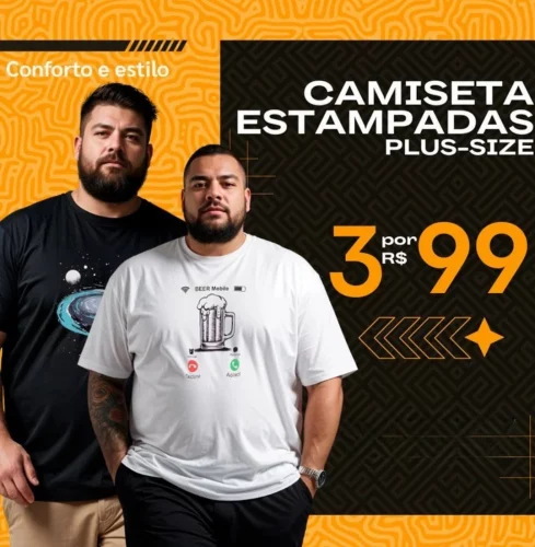 Gogo Closet: Camisetas Plus Size masculina!