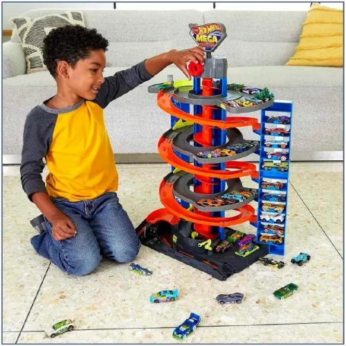 Hot Wheels City Pista de Brinquedo Mega Garage para crianças a partir de 4 anos