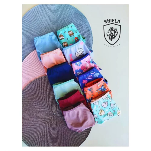 Kit 10 Calcinhas Juvenil Menina Moça Lisa e Estampada Personagens Stitch