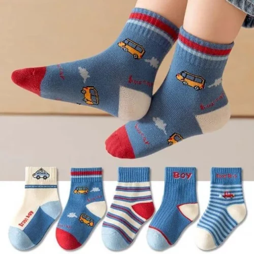 🛍️Kit 18 Pares de Meias Infantil e Bebê Menino Estampadas