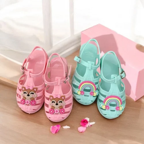 Kit 2 Pares Sandália Infantil Menina Estampada