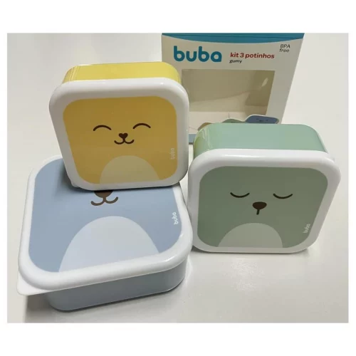Kit 3 Potinhos Gumy - Buba (550ml / 350ml / 250ml)