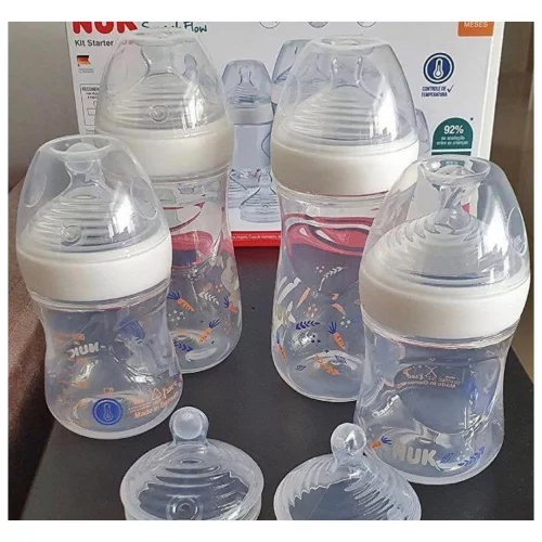 Kit 4 Mamadeiras Starter Smart Flow Recém Nascido - Nuk