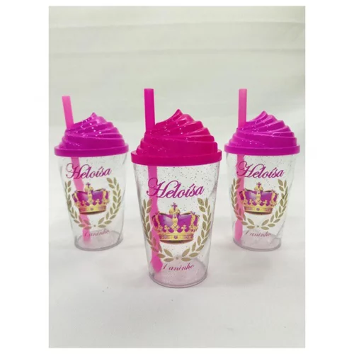 - KIT 40 UND Copo 300ml Personalizado com Tampa Chantilly