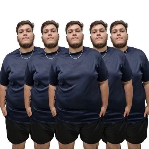 🧡 Kit 5 camisetas Dry Fit Plus Size Masculina do G1 ao G9
