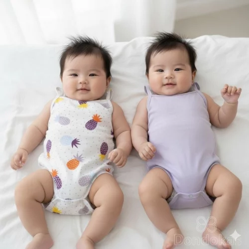 Kit com 2 Body Bebe Menina Alcinha Algodão Roupa de Bebê Conjunto Borys para Bebê do M ao GG