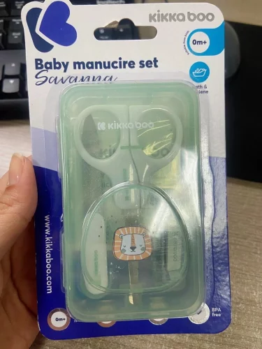 Kit de Manicure para Bebês com Caixa Savanna Mint KikkaBoo