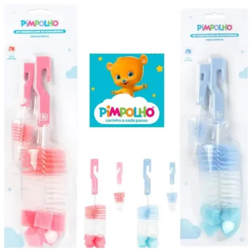 Kit Escovas Para Mamadeiras E Canudos Pimpolho