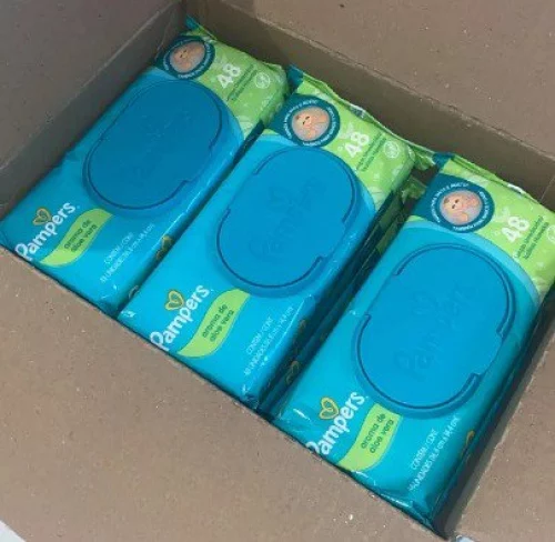 Kit Lenços Umedecidos para Limpeza Pampers - Aroma de Aloe Vera 576 Unidades (12 unidades)