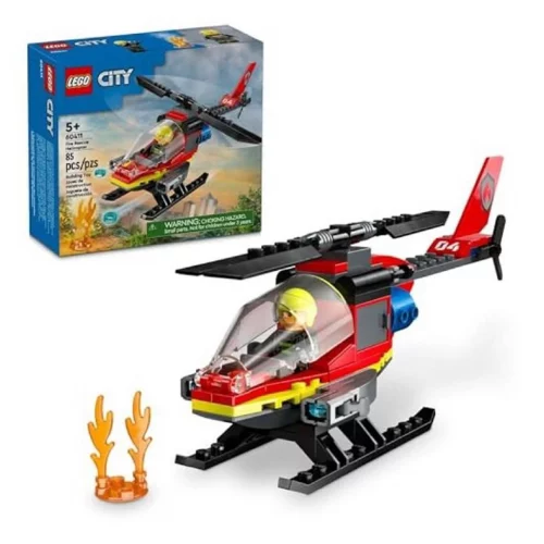 LEGO Set City Fire 60411 Helicóptero de Resgate dos Bombeiros 85 peças