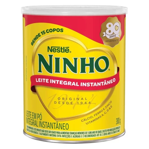 Leite Pó Instantâneo Integral Ninho Lata 380g
