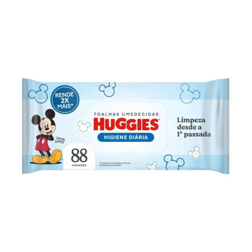 Lenço Umedecido Huggies Higiene Diária 88 unidades