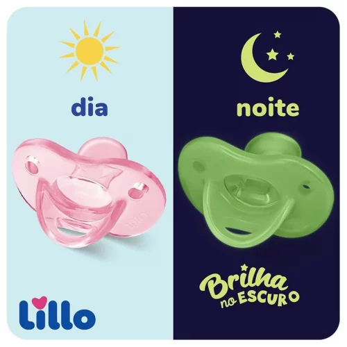 Lillo Kit 2 Chupetas Brilha No Escuro
