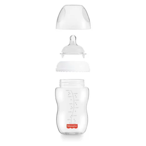 Mamadeira First Moments Clássica Neutra 330ml, + 4 meses, Fisher Price