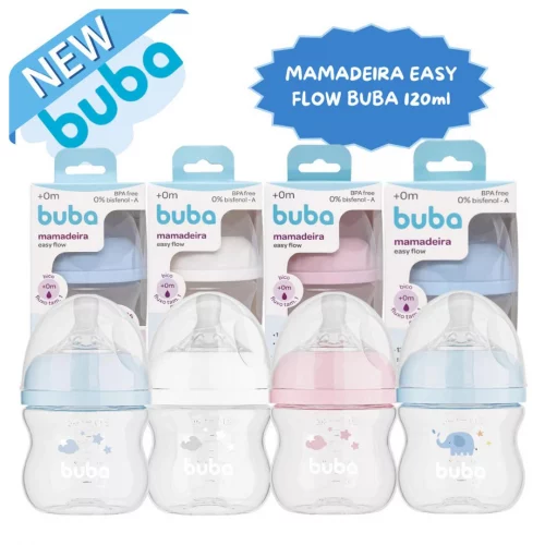 Mamadeira Infantil De 120ml Buba Anticólica Antivazamento