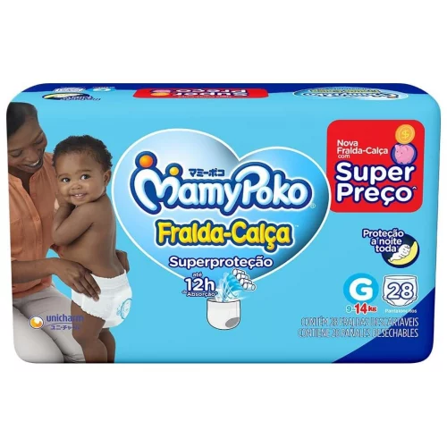 MamyPoko Fralda-Calça Superproteção G 28 Unidades