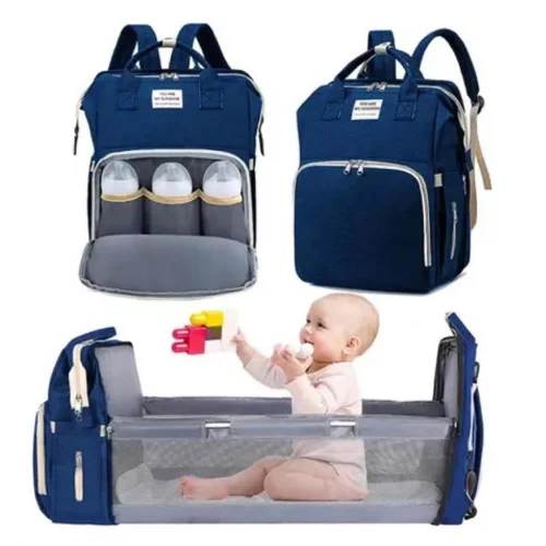 Mochila Bolsa Maternidade Térmica Impermeável Vira Berço