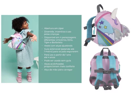 Mochila com Guia Infanti, Unicórnio - Infanti