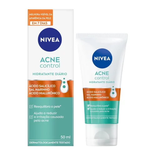 NIVEA Hidratante Facial Acne Control - Ajuda a combater 99% das bactérias causadoras da acne, controla a oleosidade, proporciona efeito matte, remove ...