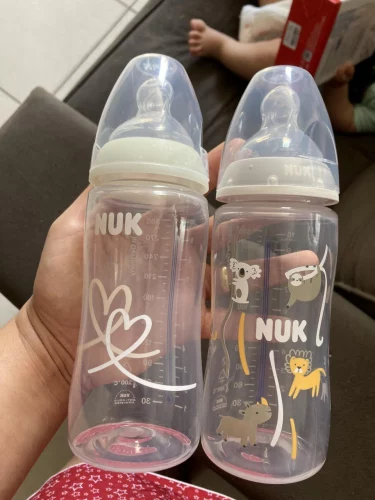 > NUK Kit de Mamadeiras Anticólica Dia e Noite com Controle de Temperatura 300ml - Branca