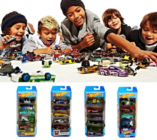 Pacote 5 Carros Sortidos Hot Wheels Mattel (Não é possível escolher as cores)