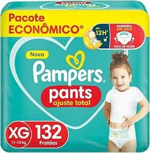 Pampers Ajuste Total Fralda XG 132 unidades