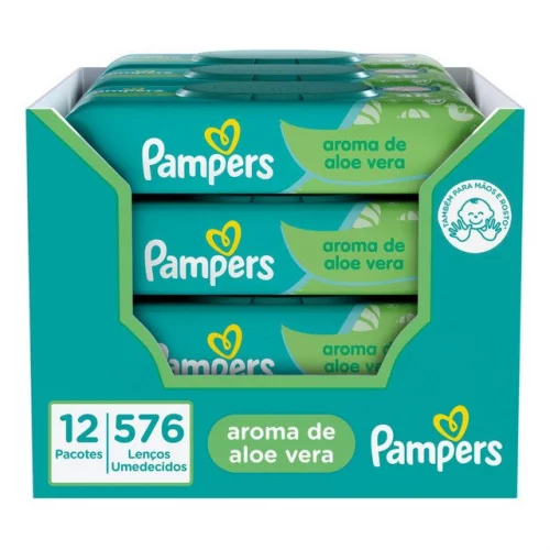 🛍️Pampers Aloe Vera - 48 - Kit - 12 - 1