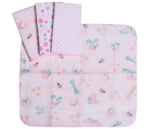 Papi Textil Paninho De Boca Bordados Karinho Estampado 32Cm X 32Cm Contém 04 Un
