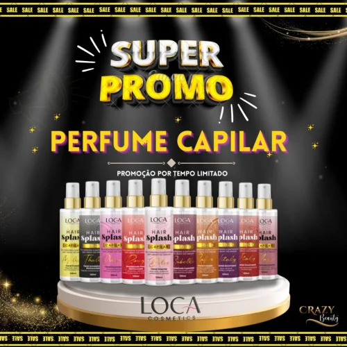 Perfume Capilar Loca Comestics 120ml - Brilho, Antifrizz e Hidratação - Todos os Cabelos