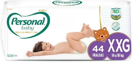 Personal Fralda Baby Premium Protection XXG Com 44 Unidades