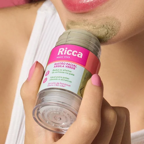 Ricca Bastão Facial Argila Verde