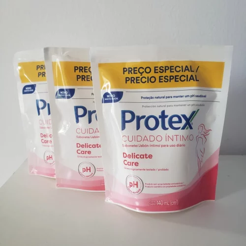 Sabonete Íntimo Líquido Protex Cuidado Íntimo Delicate Care 140ml Refil