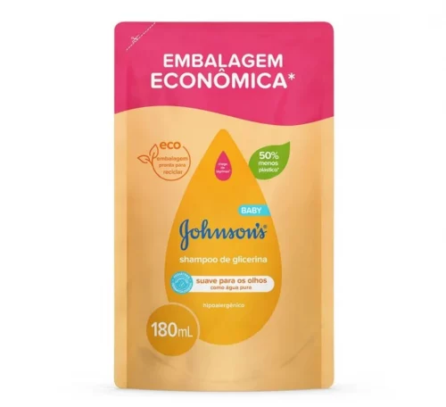 Shampoo Johnsons Baby de Glicerina Refil 180ml