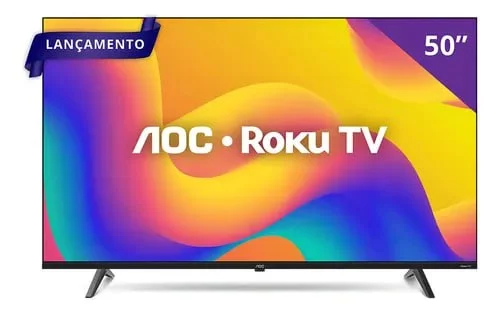 🔥 Smart Tv 50 Aoc 4k Dled 50u7045/78g Roku Tv Quad
