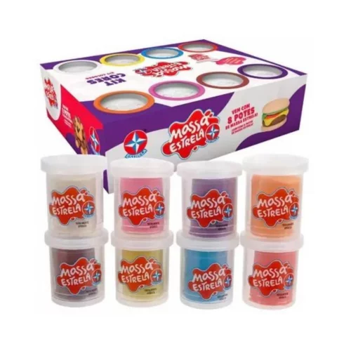 Super Massa Kit Cores Estrela 8 potes