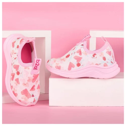 Tênis B2A Kids Infantil Menica Confortavel Calce Facil Coração charme