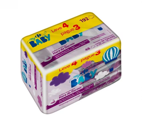 Toalha Umedecida Carrefour My Baby Hora de Dormir 192 unidades