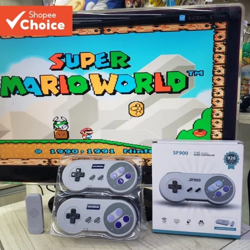 Videogame Retrô SF900 Super Nintendo 5000 + 2 Controladores Sem Fio Para Videogames De 8 Bits