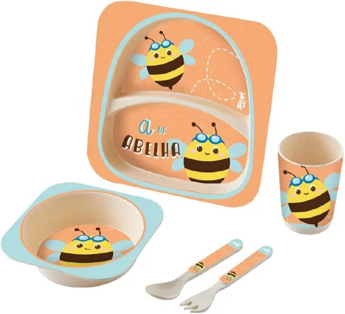 😍 Zoop Toys Kit Alimentação Baby 5 Peças Abelha