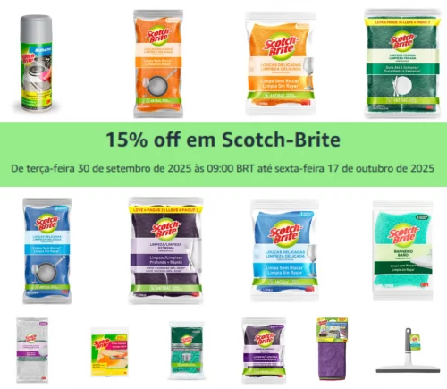 🚨 15% OFF em Scotch-Brite ‼️