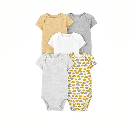 🛍️5-Pack Short-Sleeve Bodysuits (9M)