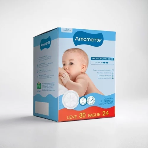 Amamente Absorvente para seios 30 unidades